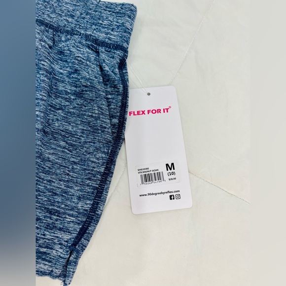 90 DEGREE BY REFLEX • GIRLS HEATHER MOONLIT OCEAN COMFY ACTIVE SHORTS NWT M (10) - Picture 3 of 6
